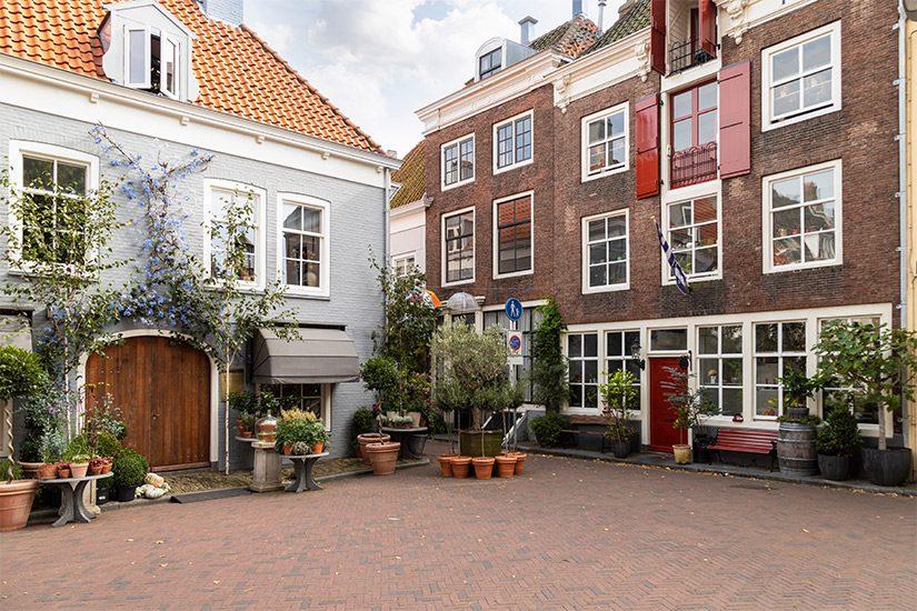 Pleintje in centrum Middelburg